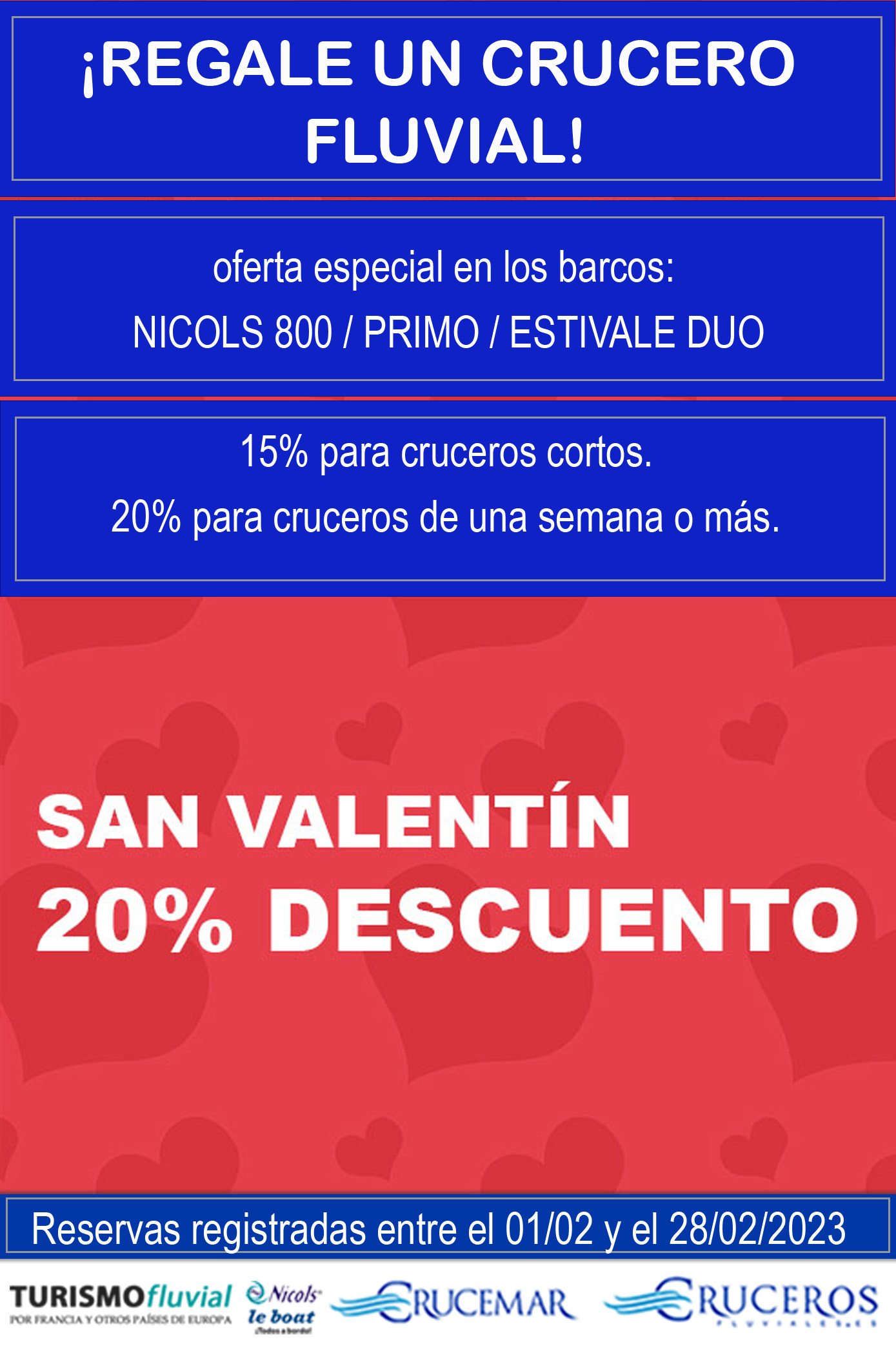 San Valentín 20% descuento